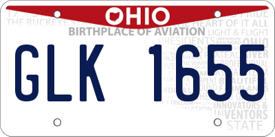 OH license plate GLK1655