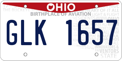 OH license plate GLK1657