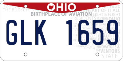 OH license plate GLK1659