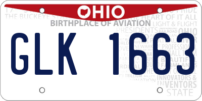 OH license plate GLK1663