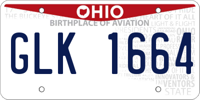 OH license plate GLK1664