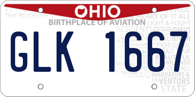 OH license plate GLK1667