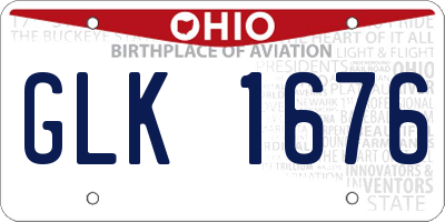 OH license plate GLK1676