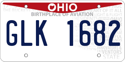 OH license plate GLK1682