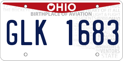 OH license plate GLK1683