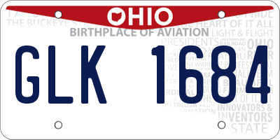 OH license plate GLK1684