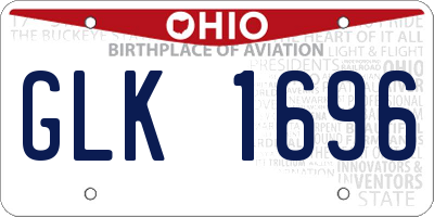 OH license plate GLK1696