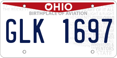 OH license plate GLK1697