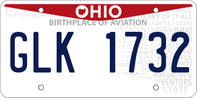 OH license plate GLK1732