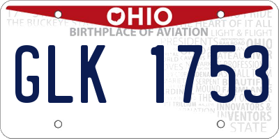 OH license plate GLK1753