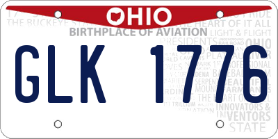 OH license plate GLK1776