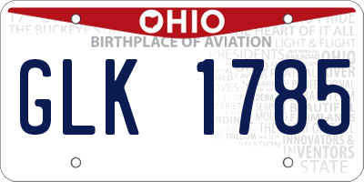 OH license plate GLK1785