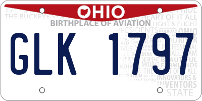 OH license plate GLK1797