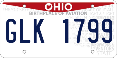 OH license plate GLK1799