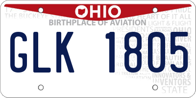 OH license plate GLK1805
