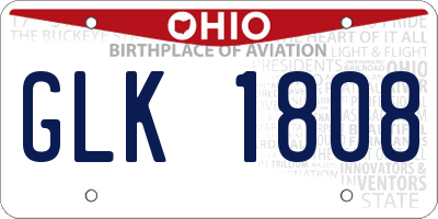 OH license plate GLK1808