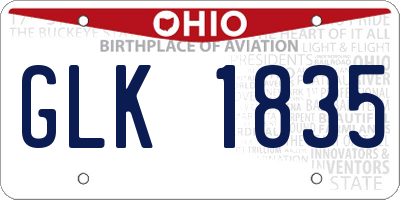 OH license plate GLK1835