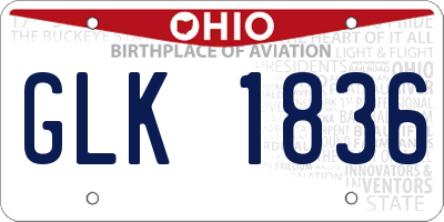 OH license plate GLK1836