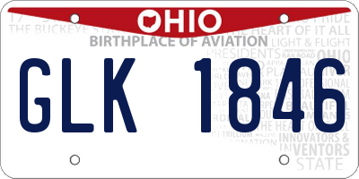 OH license plate GLK1846