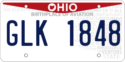 OH license plate GLK1848
