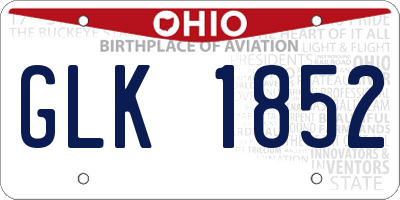 OH license plate GLK1852