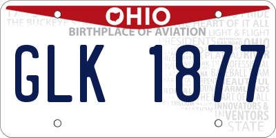 OH license plate GLK1877