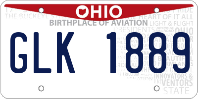 OH license plate GLK1889