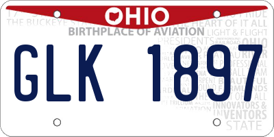 OH license plate GLK1897