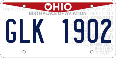OH license plate GLK1902