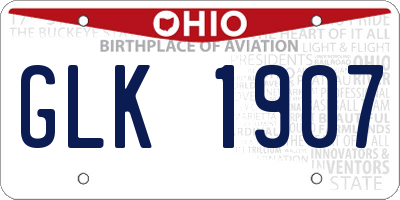 OH license plate GLK1907