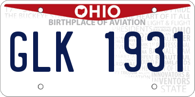OH license plate GLK1931