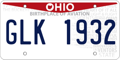 OH license plate GLK1932