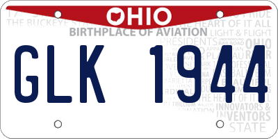 OH license plate GLK1944