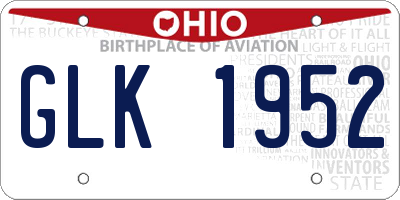 OH license plate GLK1952