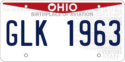 OH license plate GLK1963
