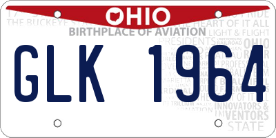 OH license plate GLK1964