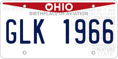 OH license plate GLK1966