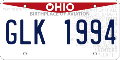 OH license plate GLK1994