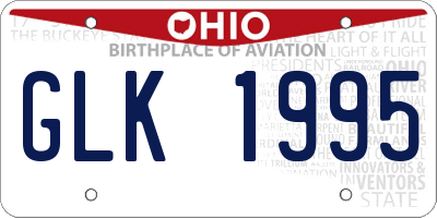 OH license plate GLK1995
