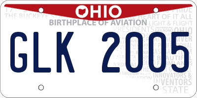 OH license plate GLK2005