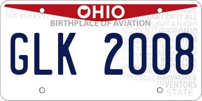 OH license plate GLK2008