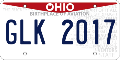 OH license plate GLK2017