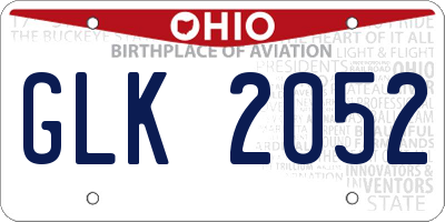 OH license plate GLK2052