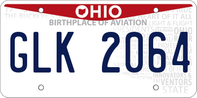 OH license plate GLK2064