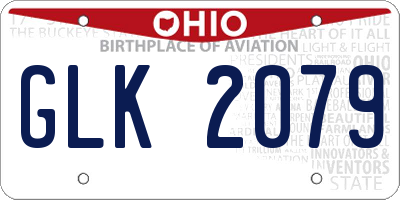 OH license plate GLK2079