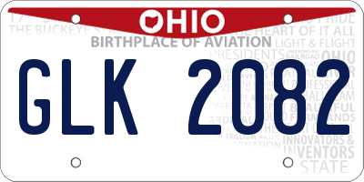 OH license plate GLK2082