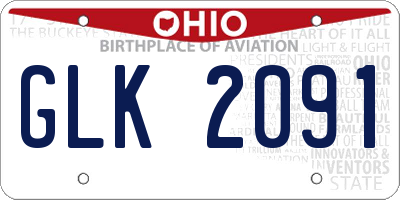 OH license plate GLK2091