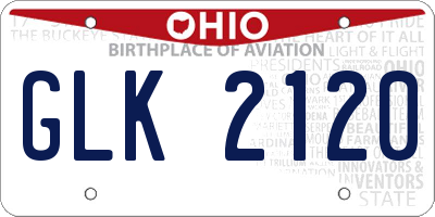 OH license plate GLK2120