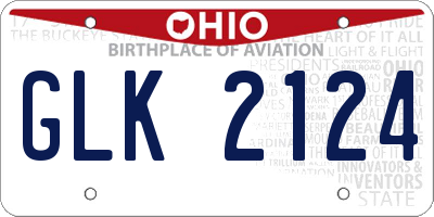 OH license plate GLK2124