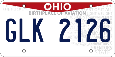 OH license plate GLK2126